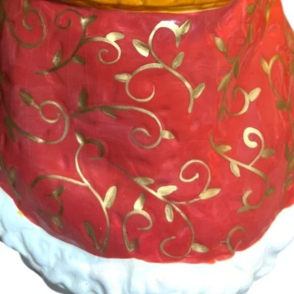 HALLMARK Santa Ceramic Cookie Jar Gorgeous Vivid Colors Limited Edition 12" Tall